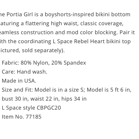 NWT L*Space Portia and Rebel Girl Bikini SET Small - Picture 7 of 8